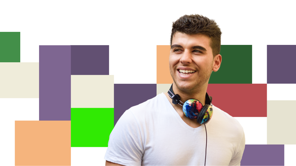 Healthy adult smiling because he knows where to purchase Haleon everyday health products